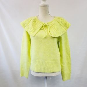 NWOT Calligraphie Neon Wool Blend Sweater Small